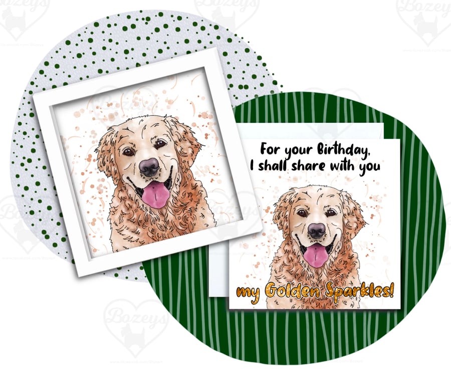 Golden Retriever Birthday card