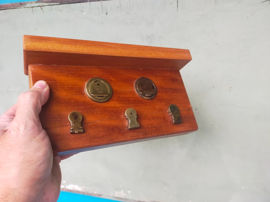 Vintage Tape Measure Key and Letter Rack 7