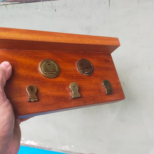 Vintage Tape Measure Key and Letter Rack 7