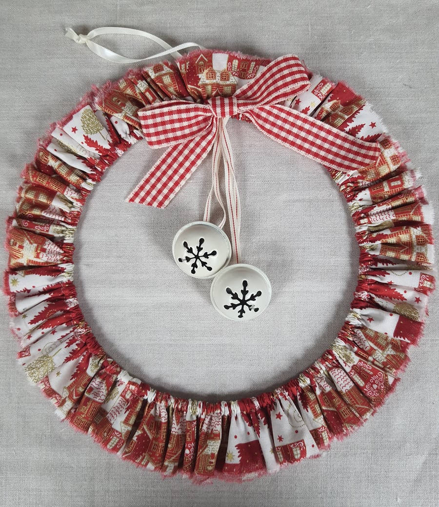 Fabric Christmas Wreath