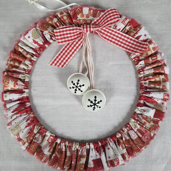Fabric Christmas Wreath