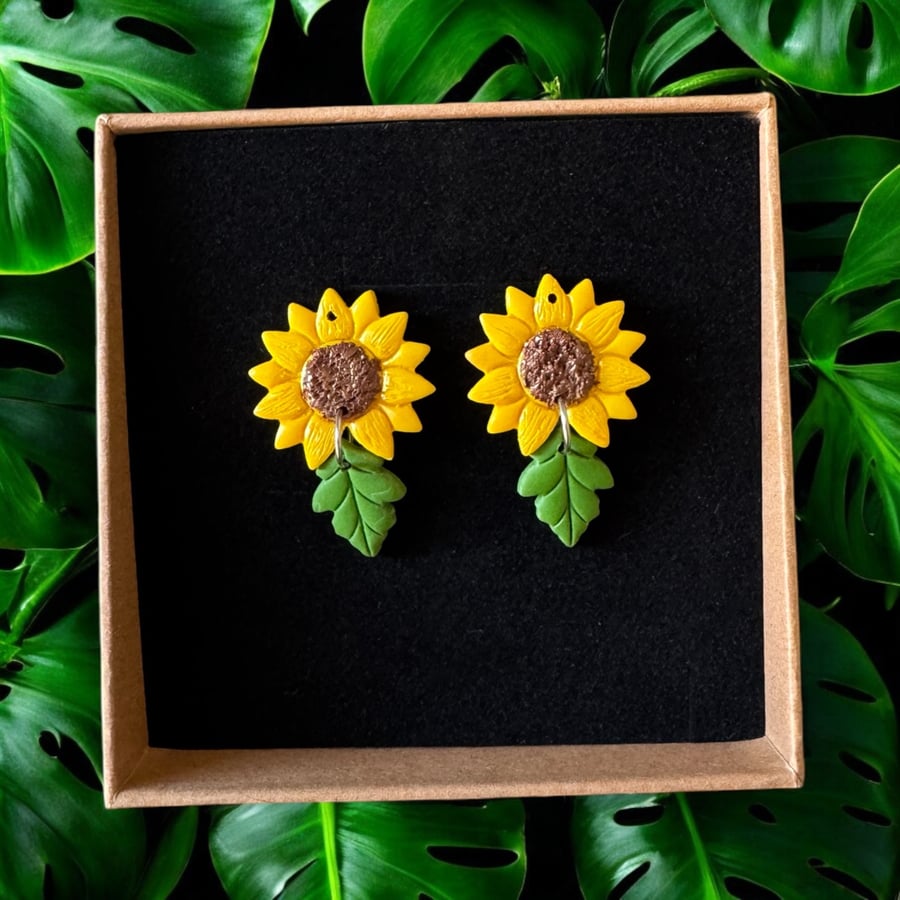 Sunflower - Bright Yellow Earrings