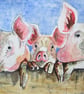 Three Little Pigs. Original painting - Image 7