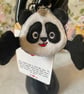 Pocket Hugs – Emotional Support,Gift, keyring, bag tag, Panda  - Image 2