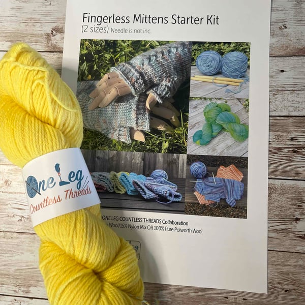 Fingerless Mittens Starter kit