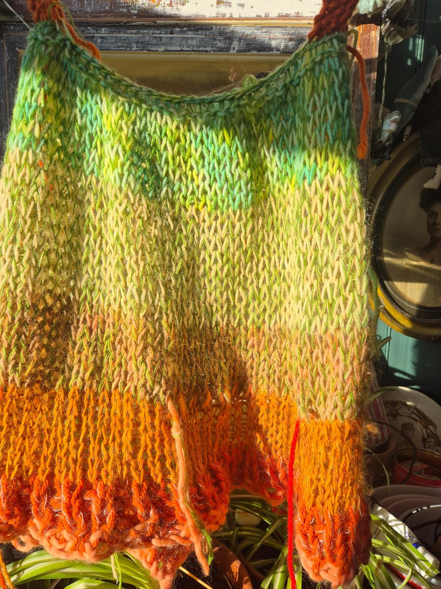 babydoll style tank top handknitted