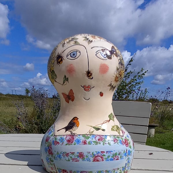 Figurative ceramic vase 