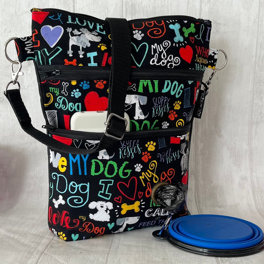 Dog walking bags,I love my dog 