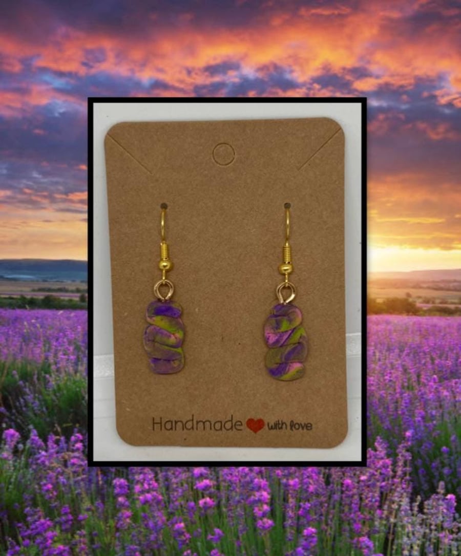 Outlet Lavender fields drop earrings