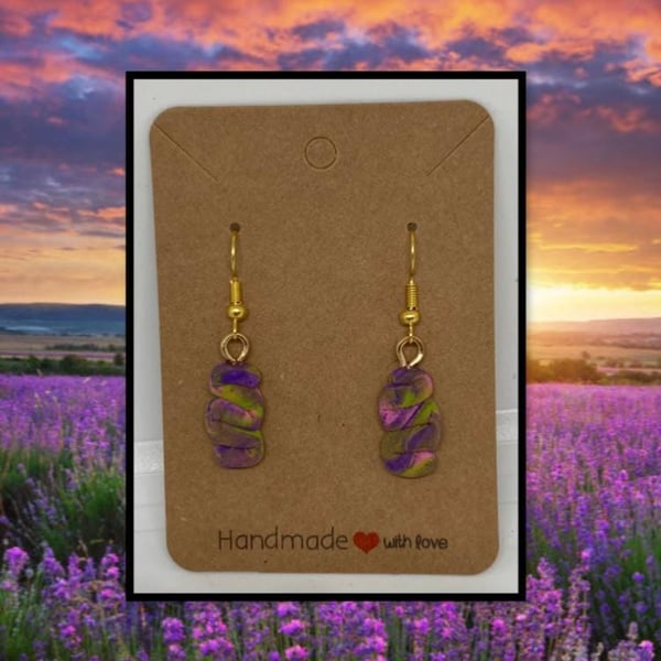 Outlet Lavender fields drop earrings