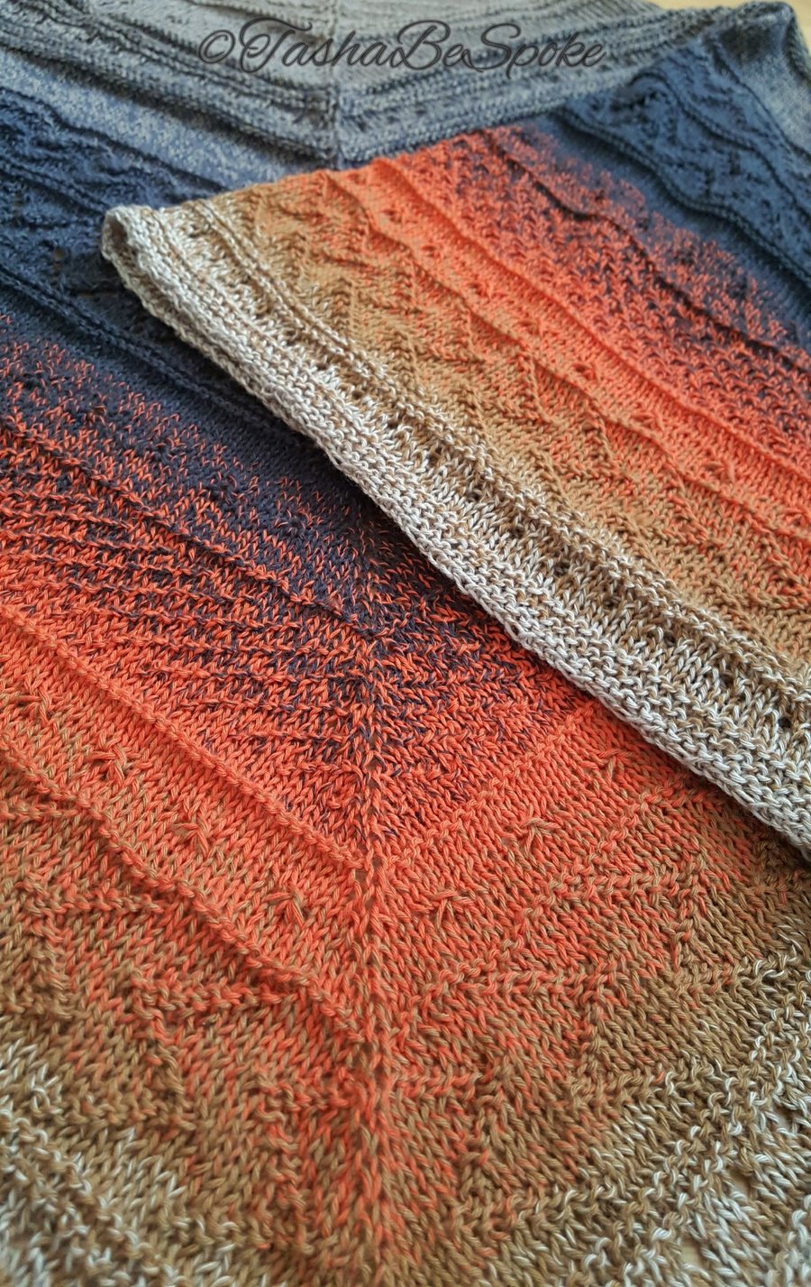 Knitted shawl Cotton triangular shawl Gift for women Custom colour shawl 
