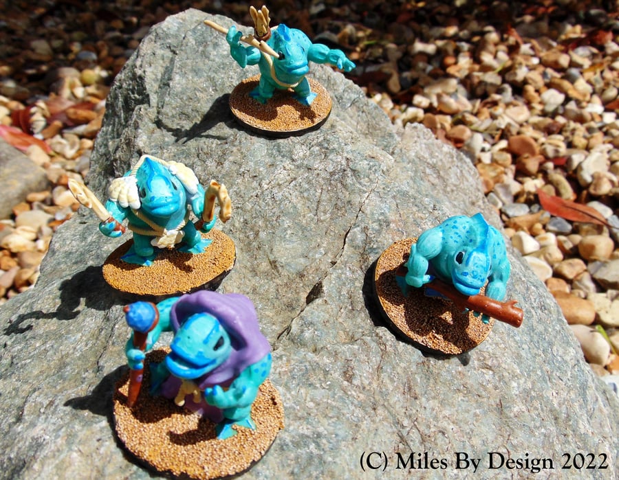32mm Scale Set of 4 Hand-painted Mer Folk
