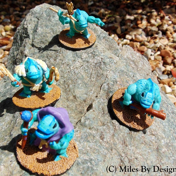 32mm Scale Set of 4 Hand-painted Mer Folk