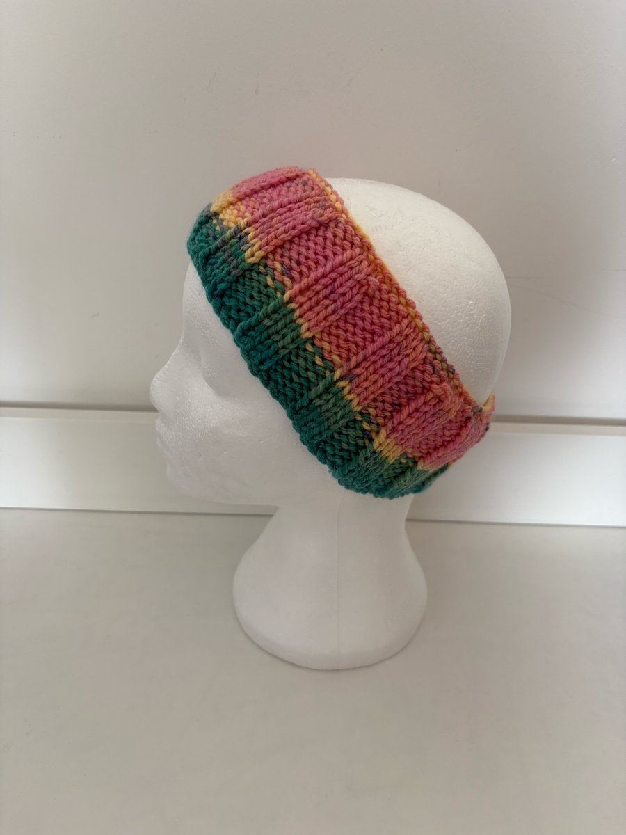 Drumstick knitted headband. 
