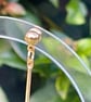 CRYSTAL ART DECO EARRINGS gold plated drop bar ball post elegant statement - Image 6