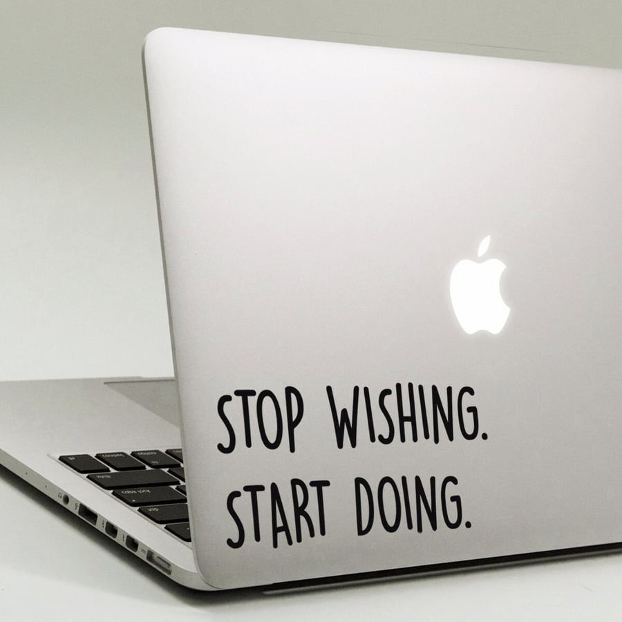 START DOING Quote Apple MacBook Decal Sticker fits all MacBook models