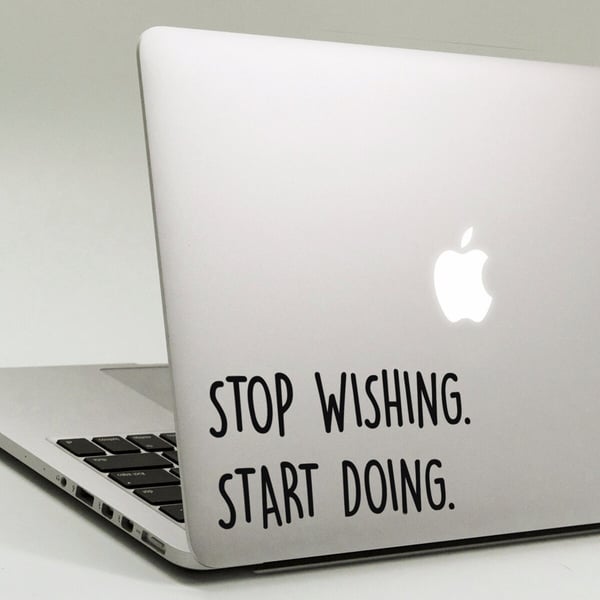 START DOING Quote Apple MacBook Decal Sticker fits all MacBook models