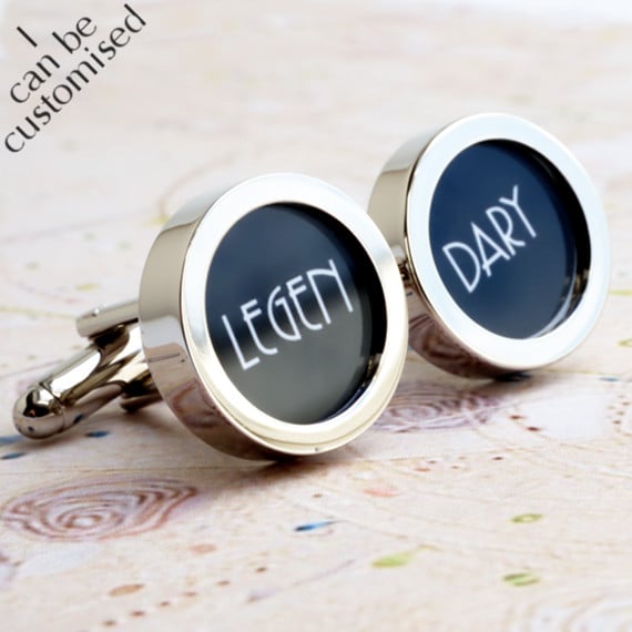 Legendary Cufflinks in Black for Grooms, Weddings and Romance 1920s Style