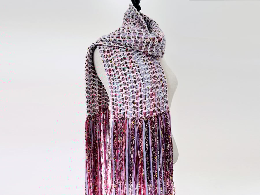 Unique Handmade scarf with statement fringe