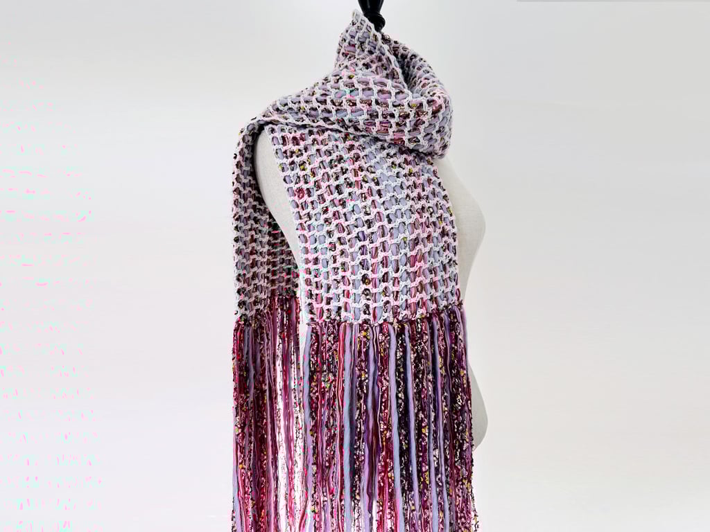 Unique Handmade scarf with statement fringe