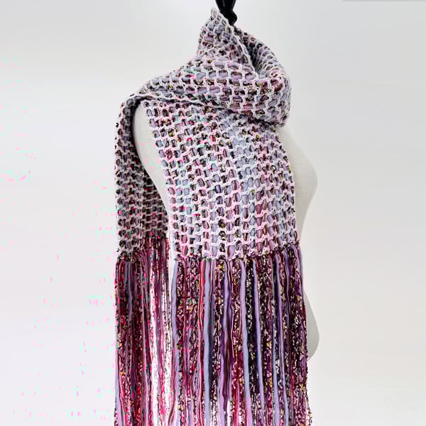 Unique Handmade scarf with statement fringe