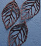 antique copper leaves  - 2pcs - Image 1