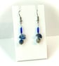 Sodalite Bead and Chip Earrings