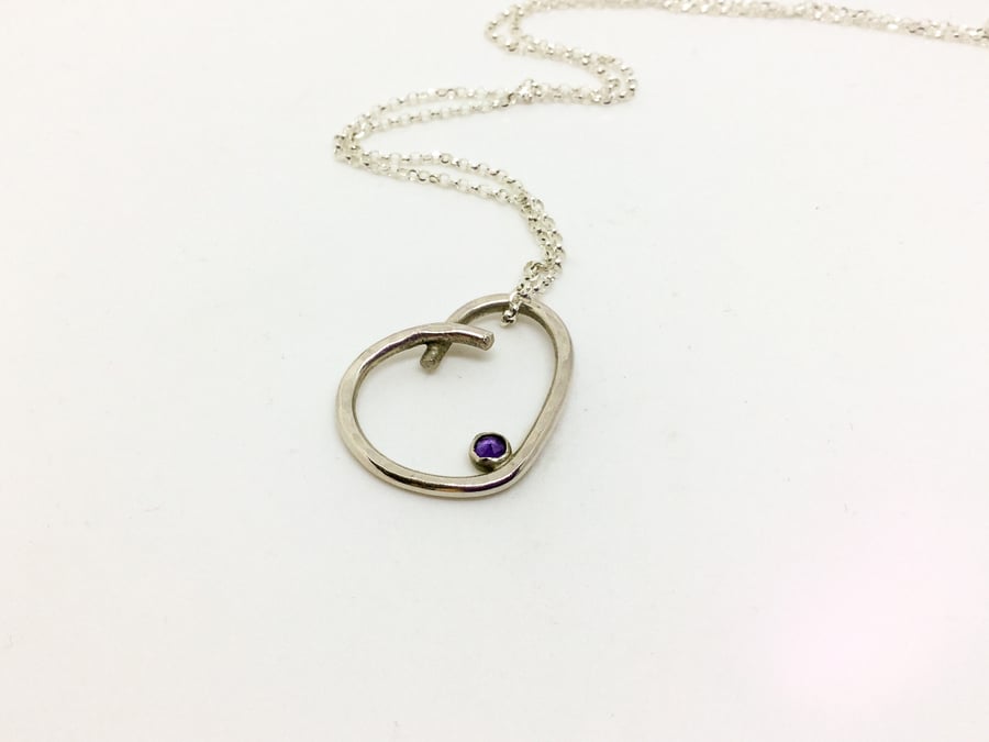 Handmade Sterling Silver Iolite Gemstone Necklace 