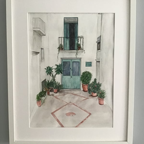 Spanish Courtyard - Print