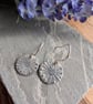 Handmade Fine Silver Drop Earrings Dandelion Clock Design - Image 6