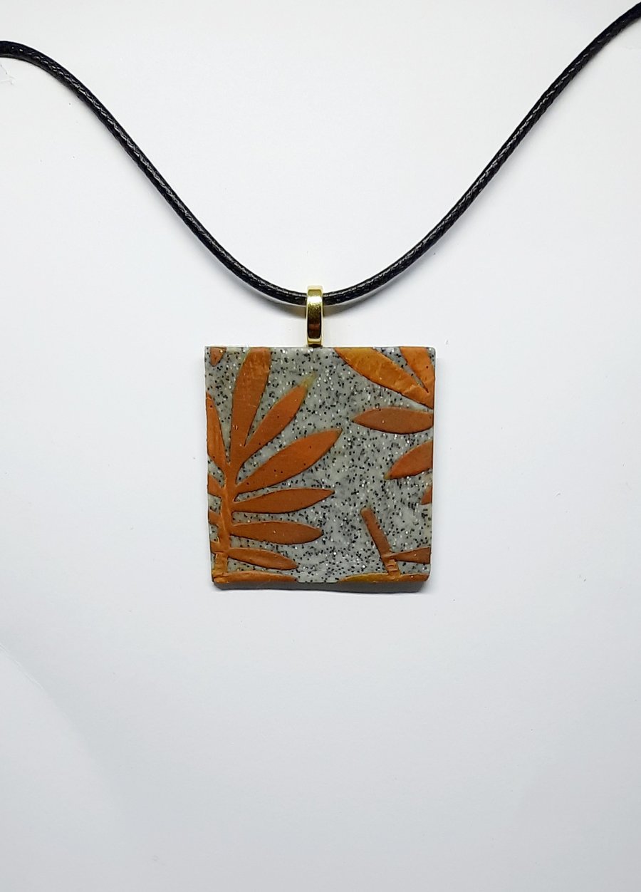 Polymer clay pendant 