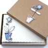 'Flowerpot and Bee' - A Box of Six Postcards with Envelopes