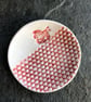 Porcelain bowl, dipping bowl honeycomb and bee red white The Porcelain Menagerie - Image 5