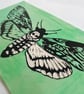 Death Moth in Black - Original Lino Print - Image 10