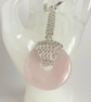 Rose Quartz Donut Handbag Charm  - Image 4