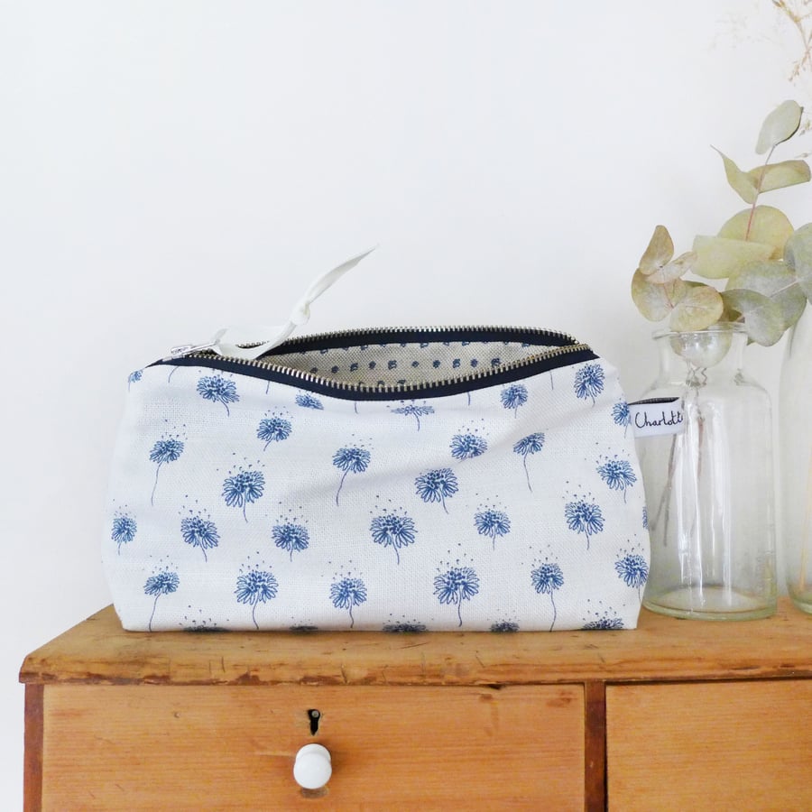 MID POUCH - ivory Dandelions