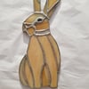 370 Stained Glass Rabbit - handmade hanging decoration.