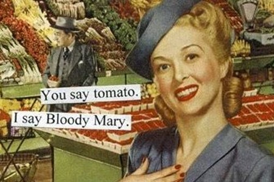 Bloody Mary Cocktail Vintage Style Fridge Magnet - ever the optimist