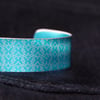 Geometric butterfly print cuff bracelet turquoise