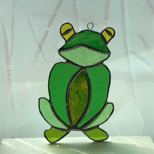 Stained Glass Frog hanging