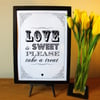 Love is Sweet, Take a Treat - A4 Sweet Table sign