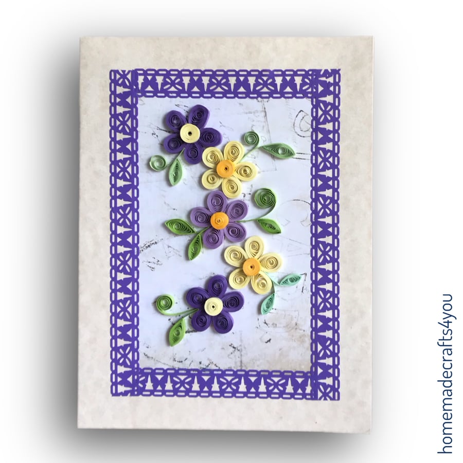 Quilling Flowers card