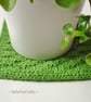 British sheep wool coasters - Apple green doilies - UK handmade gift  - Image 2