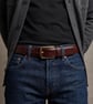 Burgundy Full Grain Crocodile Embossed Belt Gold-Tone Buckle Mens Belt 38mm - Image 2