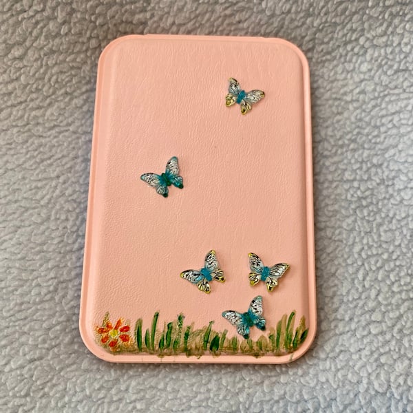 Handbag Size Summers Day Butterfly Flurry Mirror 
