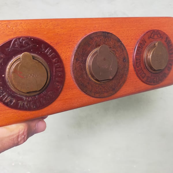 Vintage Tape Measure Key and Letter Rack 5