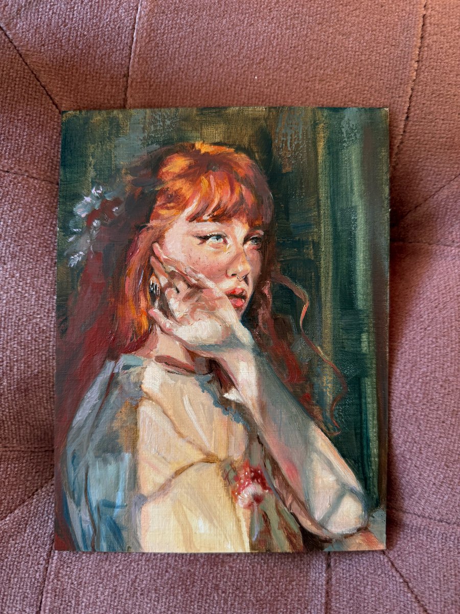 Autumn Muse – Red-Haired Woman in cosy Vintage Palette