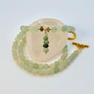 Green Aventurine & Genuine Emerald Necklace, May Birthstone, Gift For Taurus