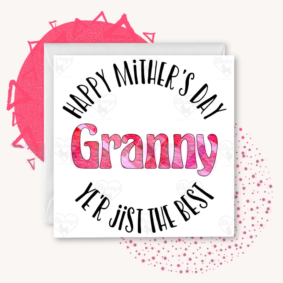 Happy Mither’s Day Granny - Tartan Doric Mother’s Day Card