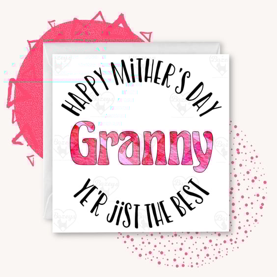 Happy Mither’s Day Granny - Tartan Doric Mother’s Day Card